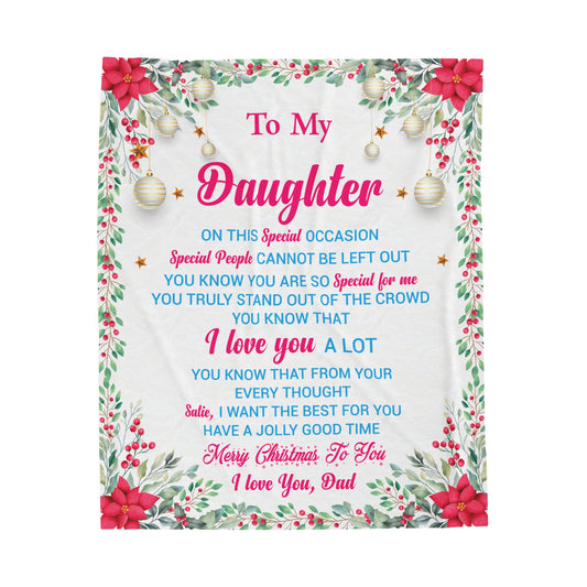 To My Daughter | Velveteen Plush Blanket