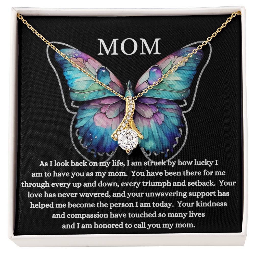 Butterfly image with message/ Allure Necklace