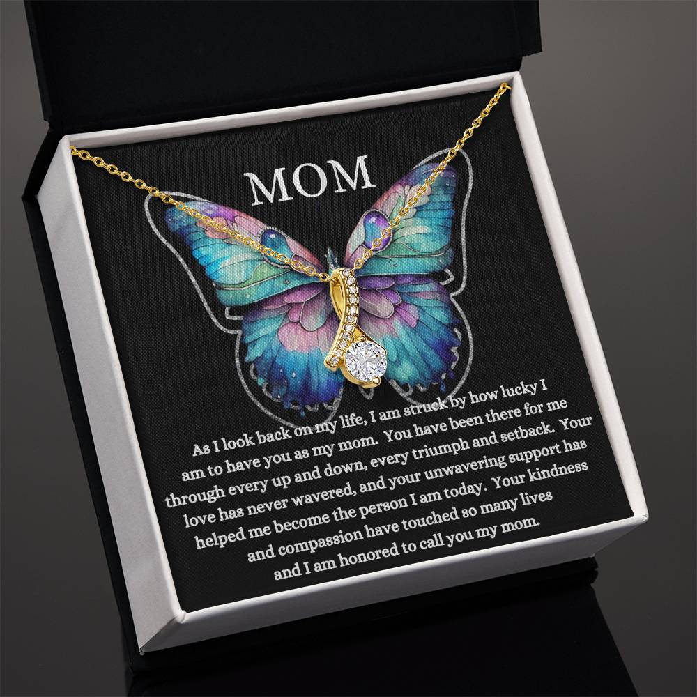 Butterfly image with message/ Allure Necklace