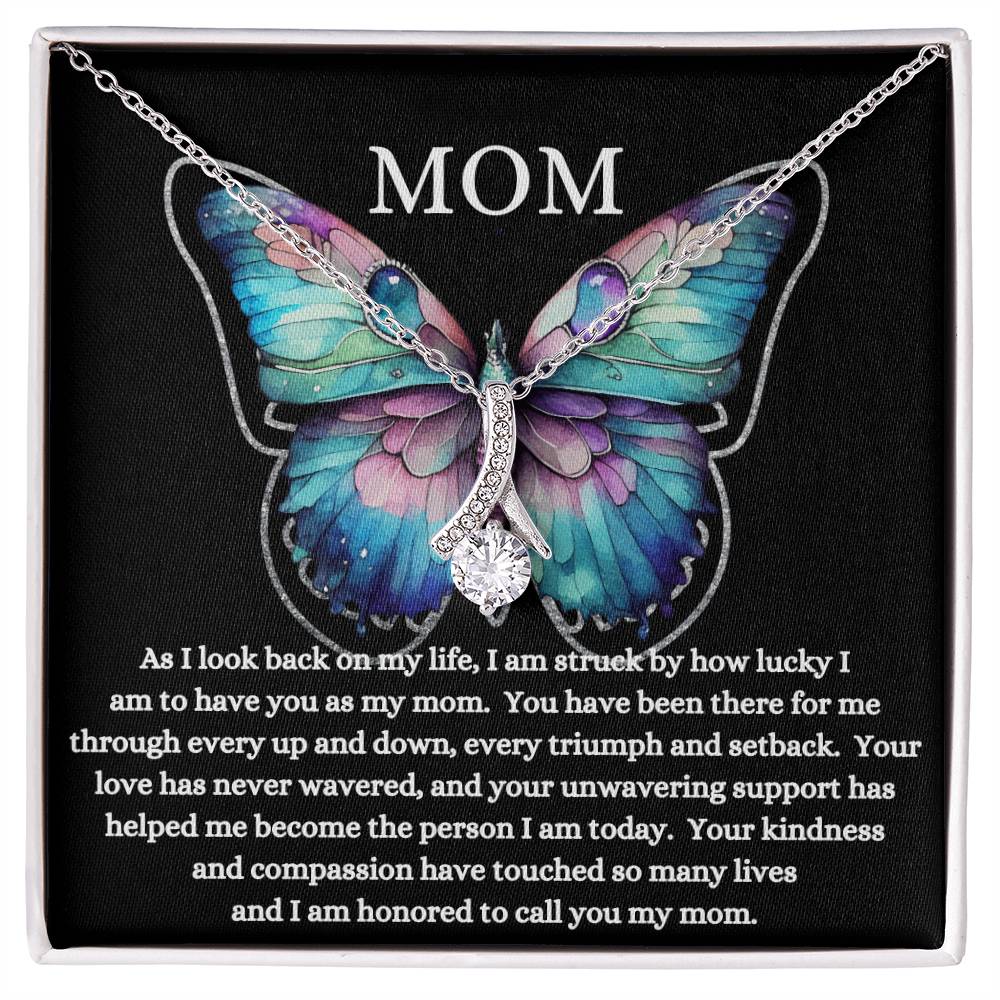 Butterfly image with message/ Allure Necklace