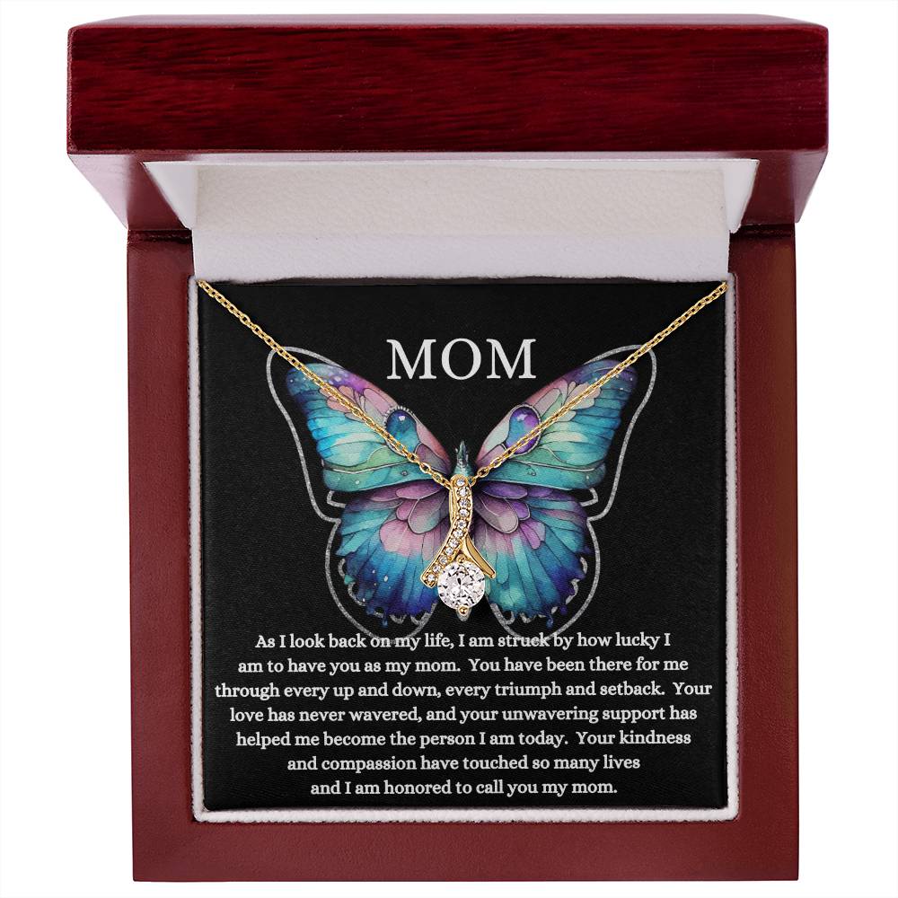 Butterfly image with message/ Allure Necklace