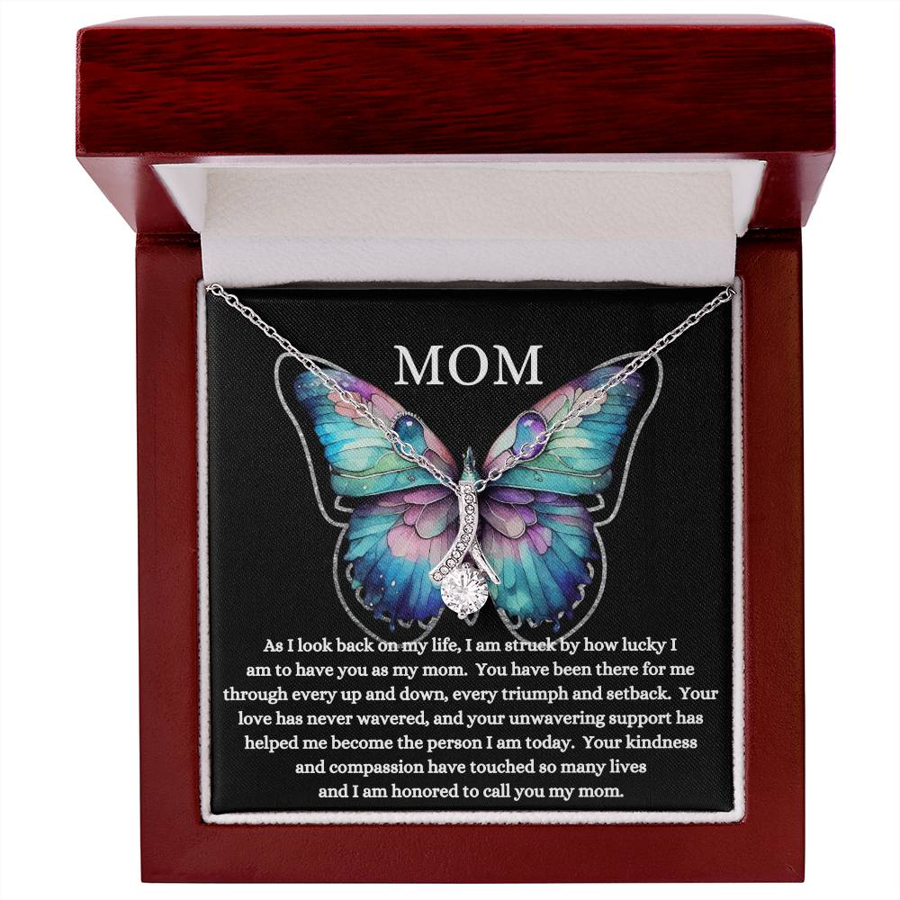 Butterfly image with message/ Allure Necklace