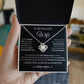 BW To My Wife/Love Knot necklace and message