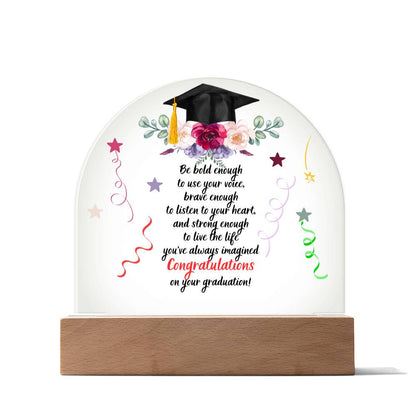 Graduation domed acrylic plaque