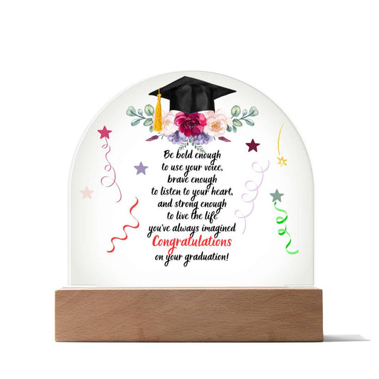 Graduation domed acrylic plaque