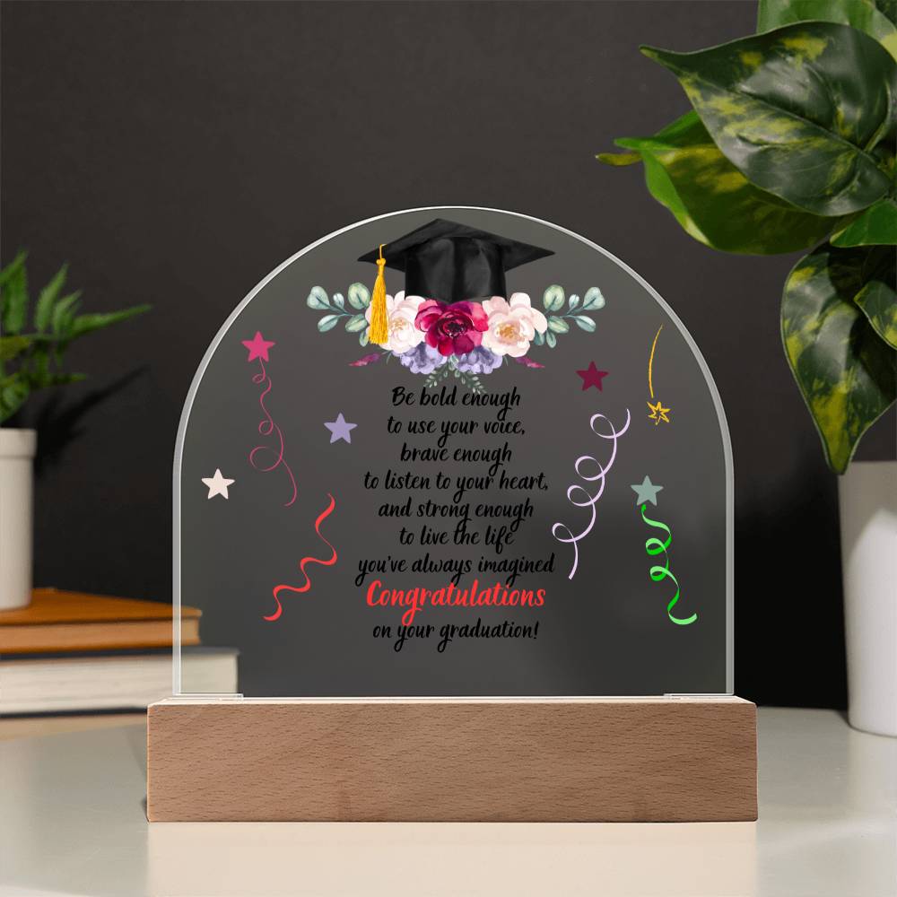 Graduation domed acrylic plaque