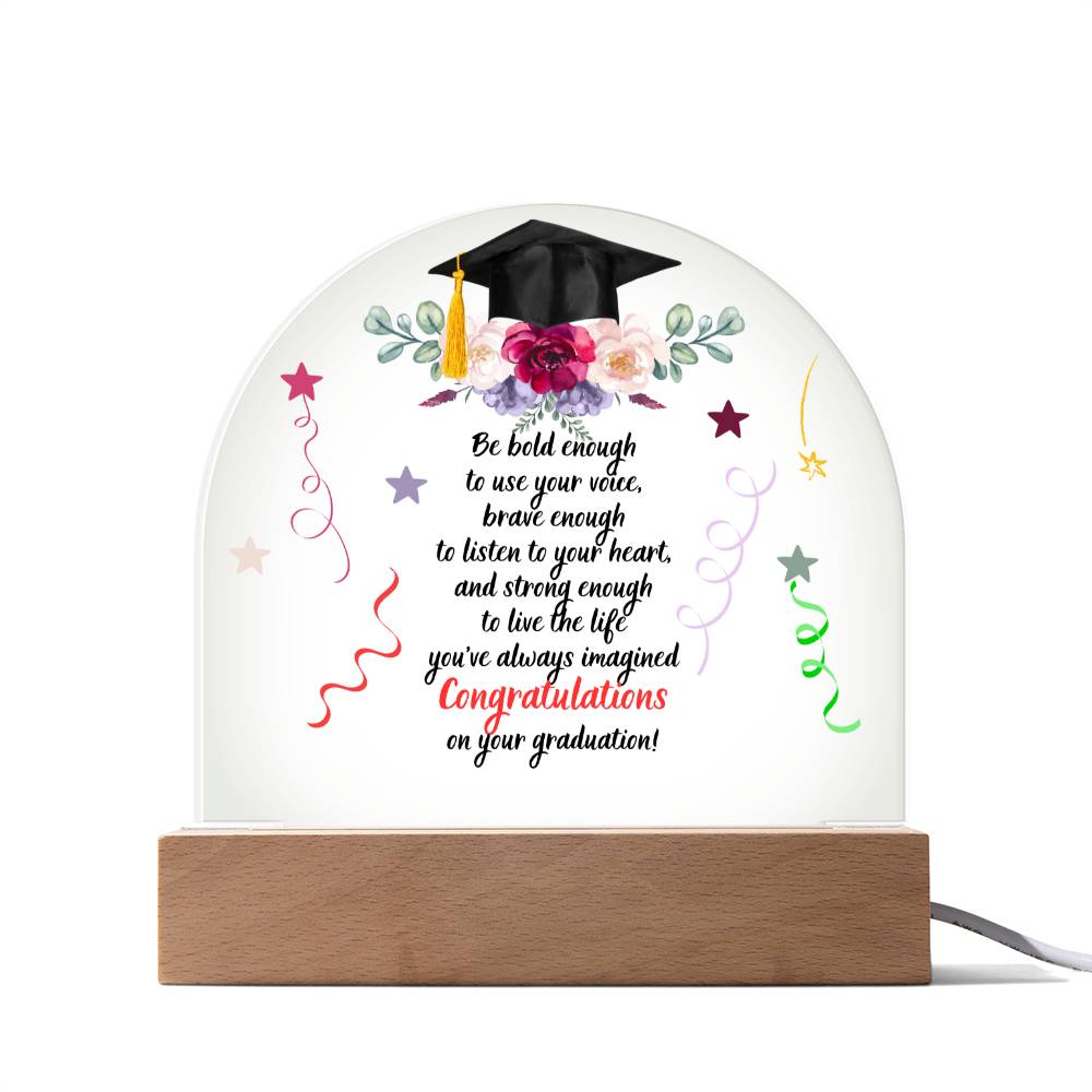 Graduation domed acrylic plaque