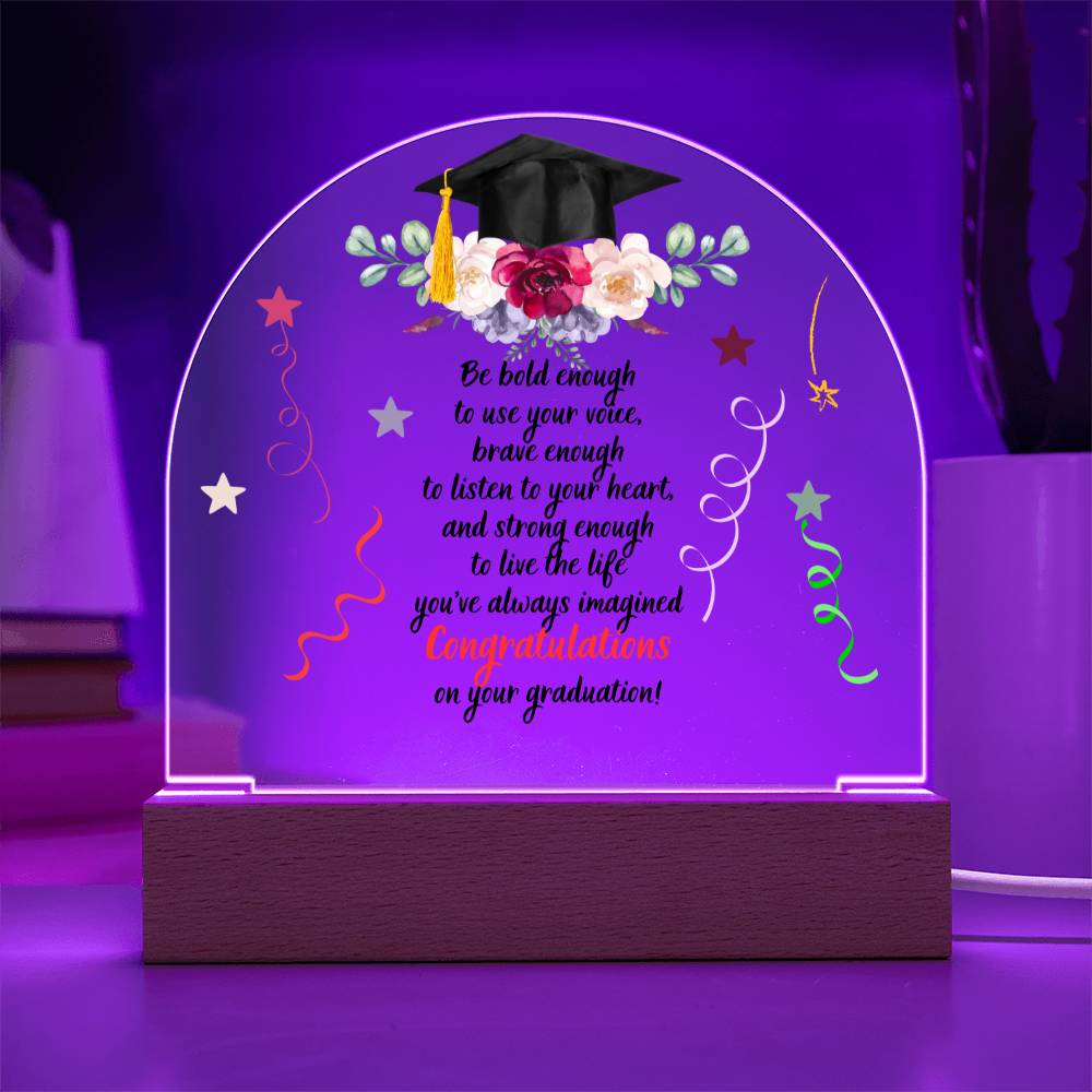 Graduation domed acrylic plaque