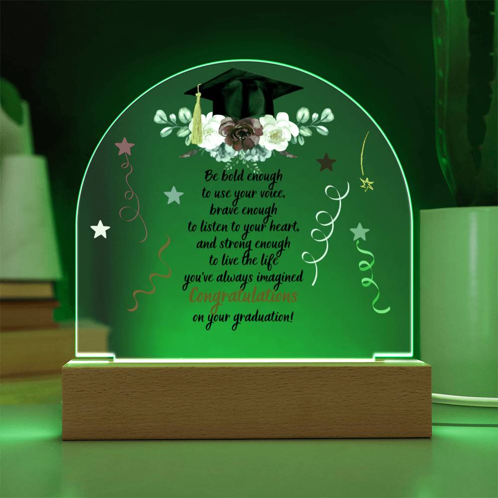 Graduation domed acrylic plaque