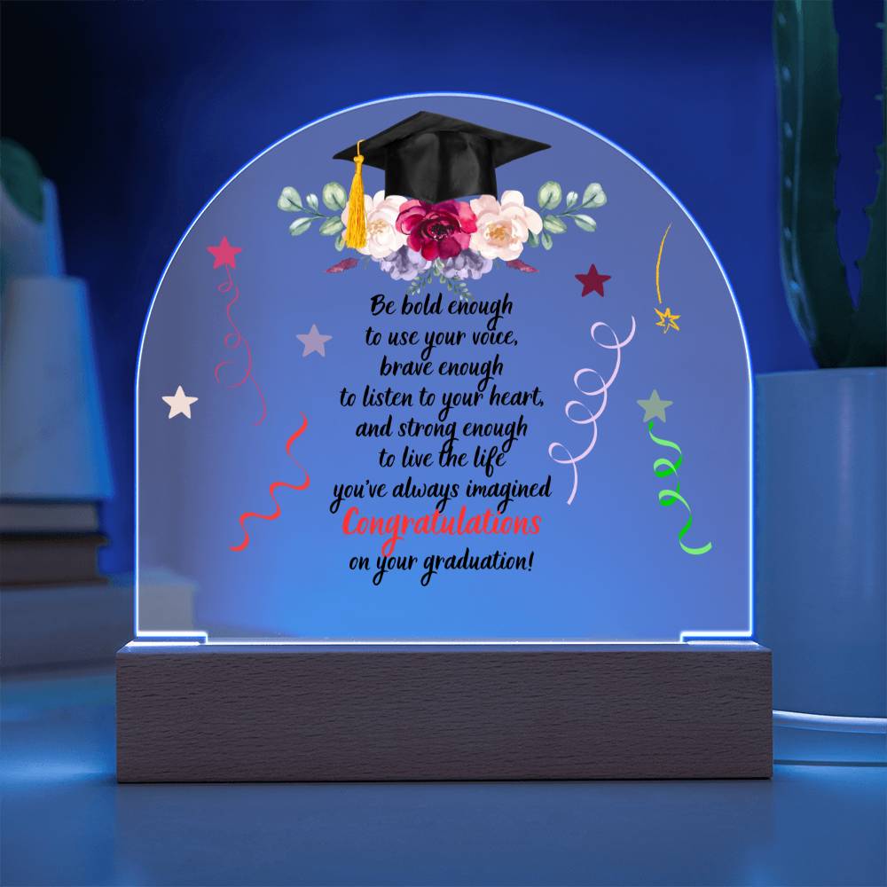 Graduation domed acrylic plaque