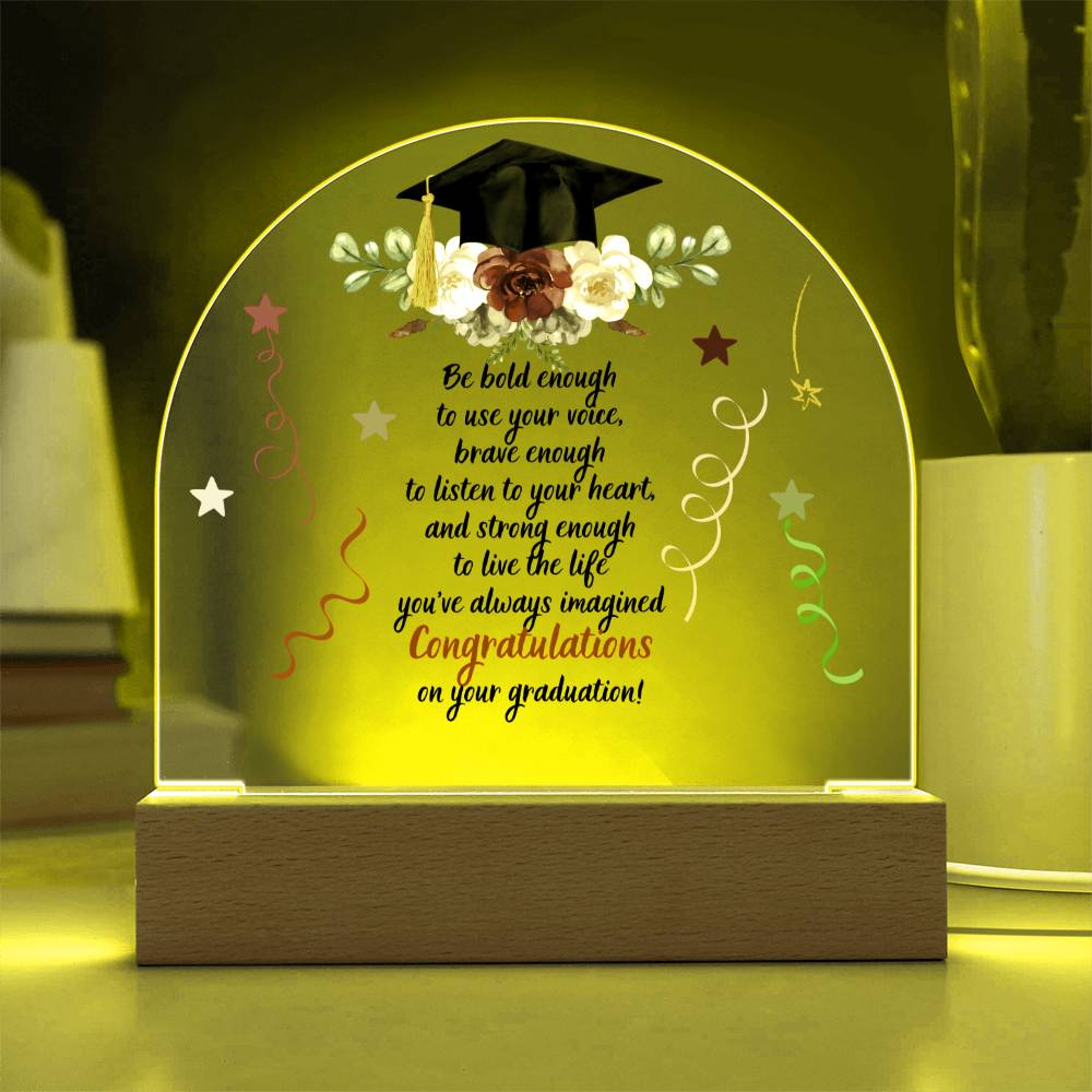 Graduation domed acrylic plaque